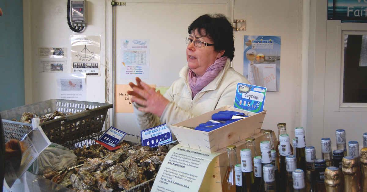 Producteurs d'huîtres natureles à Moutiers-en-Retz en Loire-Atlantique