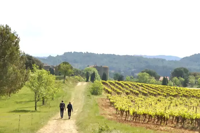 Rencontre de randonneurs sur le chemin