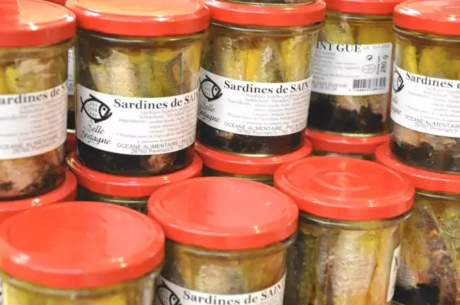 Sardines en bocaux de verres de Saint-Guénolé